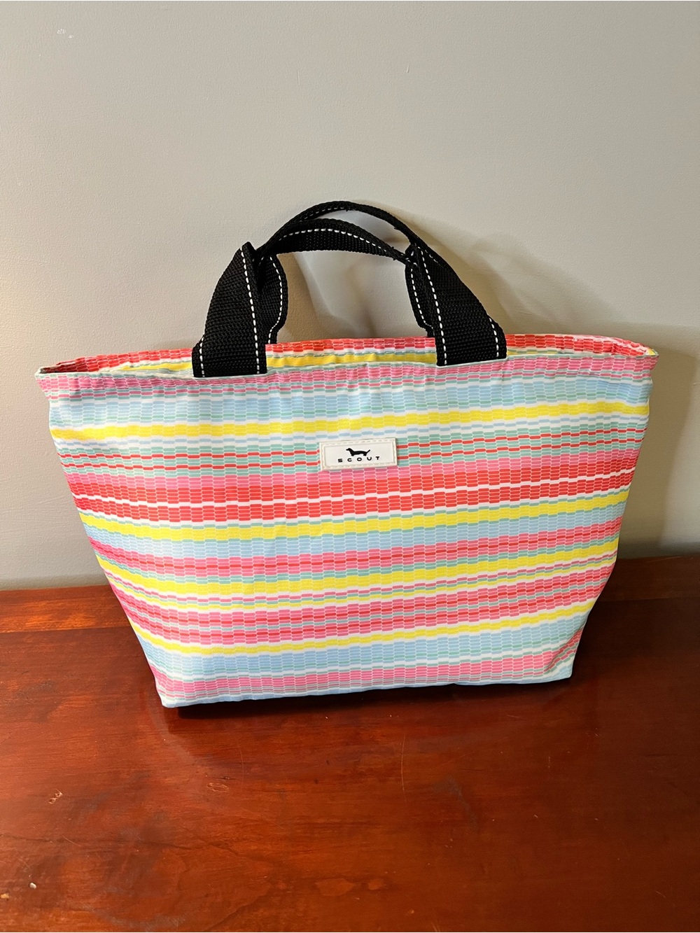 Scout vinyl colorful stripes  lunch bag